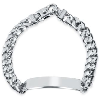 Pompeii3 Mens Cuffed Link 14k Gold (86gram) or Platinum (138gram) 10-13mm Bracelet 8.5