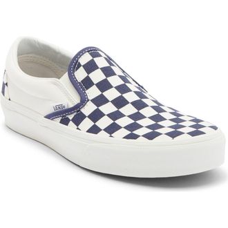 Vans Gender Inclusive Classic Slip-On Sneaker in Checkerboard Deep Twilight at Nordstrom, Size 8 Womens