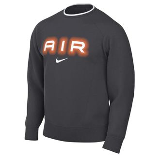 Nike Air Crew Neck Fleece Sweatshirt In Donkergrijs