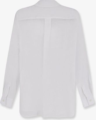 Max Mara Womens Linen Shirt Mxmfalasco White