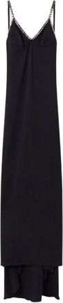 Stella McCartney Jurk met Kristalversiering van Cr&ecirc;pe - Dames - Avondkleed - Zwart - M - Kleedjes