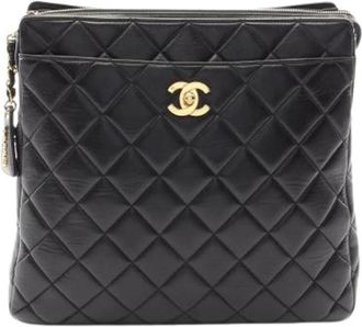 Chanel Pre-owned Vintage Rugzak - Dames - Vintage Rugzakken - Zwart - ONE Size - Leer - Vintage