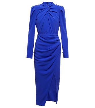 Self Portrait Twisted cr&ecirc;pe midi dress