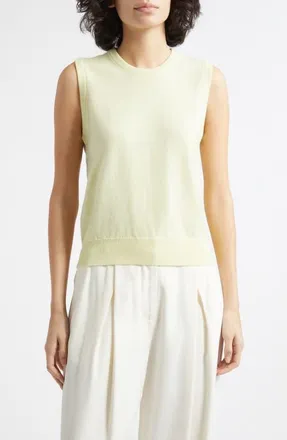 Johnstons of Elgin Iris Cashmere Sweater Vest in Citron at Nordstrom, Size X-Small