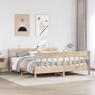 vidaXL Vidaxl - Estructura De Cama Sin Colch&oacute;n Madera Maciza De Pino 200x200 Cm