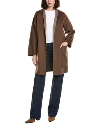 Vince Wool-Blend Reversible Coat