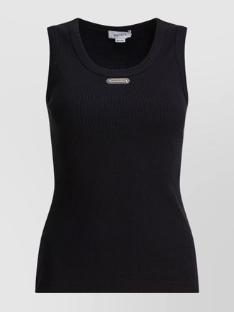 Alexander McQueen cotton crewneck sleeveless top