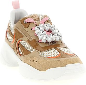 Roger Vivier Womens Beige Calfskin Athletic Sneakers