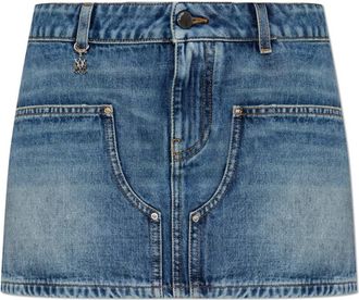 Amiri Denim Carpenter Mini Rok - Dames - Spijkerrokken - Blauw - W26 - Denim - Rokken