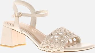 Marco Tozzi Womens Marco Tozzi Womens Sandals Block Heeled Strappy Tilly Buckle cream beige UK Size - Size: 6.5