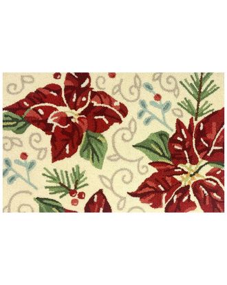 The Rug Market Poinsettia Slice 24X36in Doormat