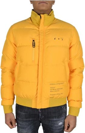Off-white Polyester - Heren - Winterjassen - Geel - M - Polyester - Jassen