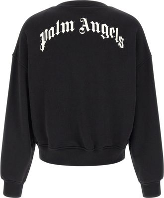 Palm Angels Logo-Embroidered Sweatshirt - Black