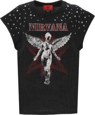 Aniye By embellished graphic-print T-shirt - Black