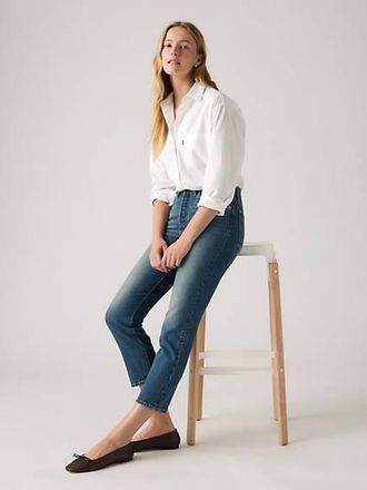 Levi's Wedgie Straight Jeans - Womens - 24X28 - Blue