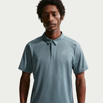 Nike Mens Court Advantage Dri-FIT Tennis Polo in Grey | FZ6907-382