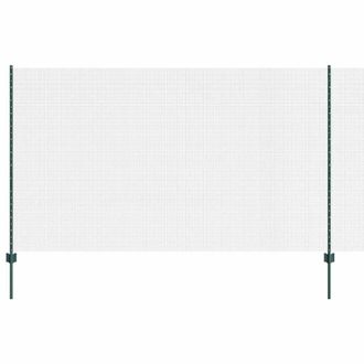 Berkfield Home Welded Wire Fence with 5 U Posts Green 1.4x10 m Steel