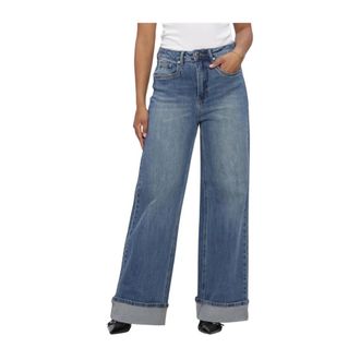 Gestuz GZsara HW Wide Jeans - Dames - Jeans - Blauw - Maat: W28 L32 Katoen
