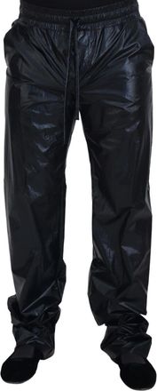Dolce & Gabbana Mens Casual Track Pants - Black Nylon - Size EU 48 (Mens)