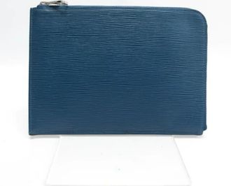 Louis Vuitton Pre-owned Epi Pochette Jules Pm Clutch Tas Blauw - Dames - Vintage Clutch - Blauw - ONE Size - Leer - Vintage