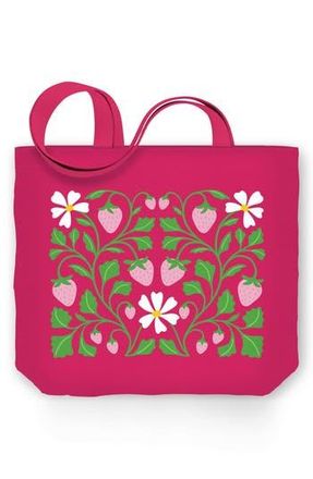 Lady Jayne Strawberries Canvas Tote in Pink at Nordstrom Rack