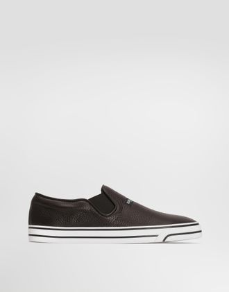 Dolce & Gabbana Dg Sailing Sneakers In Deerskin - Man Sneakers Brown 41.5