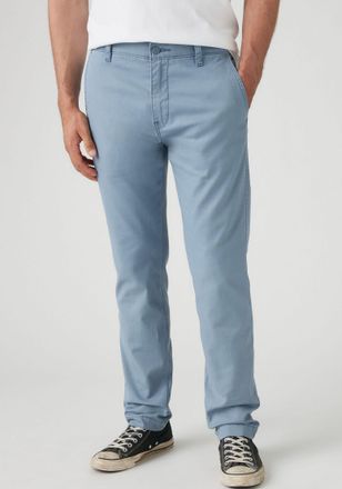 Levi's Chinohose LEVIS Chino Taper, Herren, Gr. 30, L&auml;nge 30, blau (steam blau), Web, Obermaterial: 70% Baumwolle, 28% Leinen, 2% Elasthan, gerade, unten sch