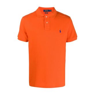 Ralph Lauren Tops, Heren, Oranje, S, Katoen, Slim Fit Polo