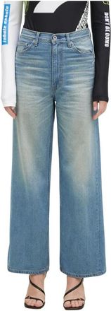 A Bathing Ape Vaqueros de pierna ancha - Jeans - Mujer - Azul - L