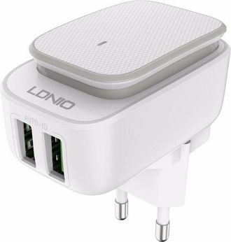 Trade Shop Trade Shop - Lampada Led Touch Con Caricabatterie 2 Porte Usb Da Viaggio Per Android Samsung