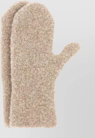 The Row cashmere blend mittens textured finish