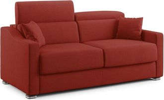 Divani.Store Amber Sofá cama convertible con tela desmontable 171 cm (mat. 120x197) Rojo
