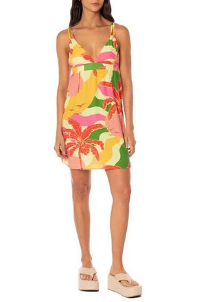 Maaji Tropical Breeze Cover-Up Minidress in Open Red at Nordstrom, Size X-Small