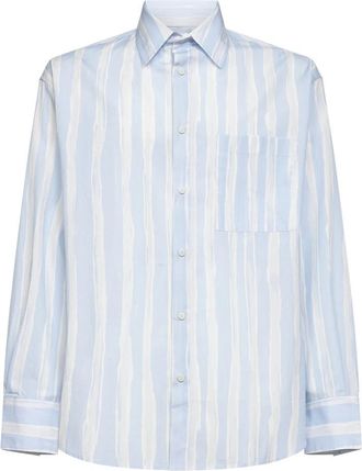 Jacquemus Camargue Shirt - Heren - Casual Overhemden - Blauw - XL - Katoen - Overhemden
