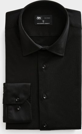 Le 31 Mens Stretch 100% cotton shirt Modern fit