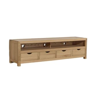 Robin des Bois Mueble de televisi&oacute;n largo de madera maciza, 4 beige