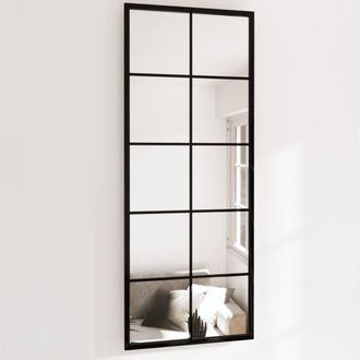 vidaXL Espejos De Pared 2 Uds Metal Negro 100x40 Cm Vidaxl