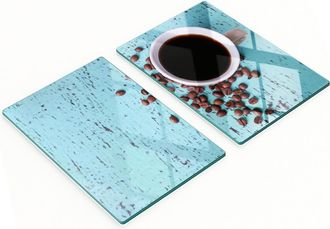 OEM Tablas De Servir De Cristal Para Cocina Con Gr&aacute;ficos, Color Negro/caf&eacute;, 2x40x52 Cm