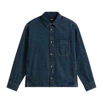 Vans Martinez Denim Overshirt - Heren - Overhemden - Blauw - Maat: S Denim