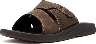Clarks Breeze Slide Mens Slide Shoes Dark Brown Synthetic : 11 D - Medium