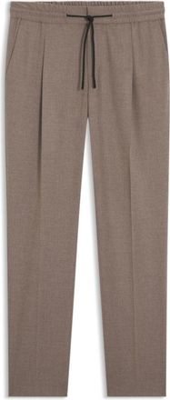 HUGO BOSS Melange slim-fit trousers in stretch flannel