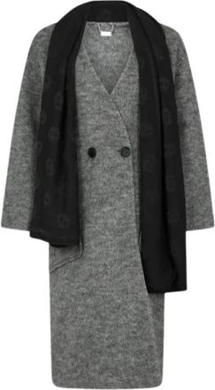 Silvian Heach Ultieme Dubbele-Breasted Jas - Dames - Mantel - Grijs - M - Jassen