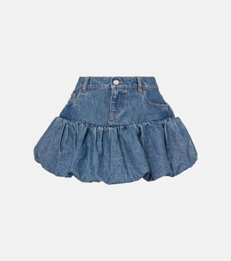 ワンピース COPERNI Women Skirts COPR92202WASBLU Blue Blue One-Leg Denim Midi Skirt by Coperni on Sale