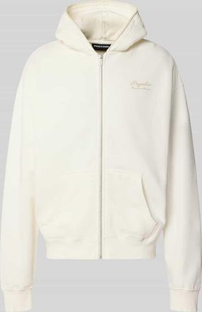 Pegador Oversized Sweatjacke mit K&auml;nguru-Tasche Modell Morcote in Offwhite, Gr&ouml;&szlig;e XXL
