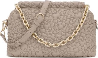 Tous Borsa con tracolla a catena e motivo goffrato - Toni neutri