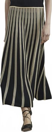 Sita Murt/ Pleated Skirt In Black W/ White