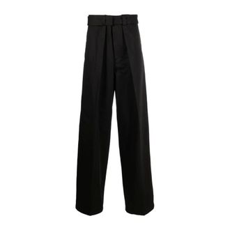 Jil Sander Wide Trousers, male, Black, Size: M Jil Sander Trousers Black
