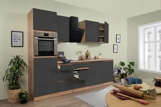 Respekta Cucina Blocco Cucina Blocco Cucina Senza Maniglie Rovere Grigio Lorena 280 Cm Respecta