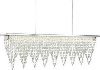 Searchlight Searchlight - Drape - led 1 Ceiling Pendant Bar Light Chrome, Clear with Crystals