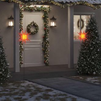 vidaXL L&aacute;mparas De Navidad Led Plegables 3 Unidades Rojo 57 Cm Vidaxl